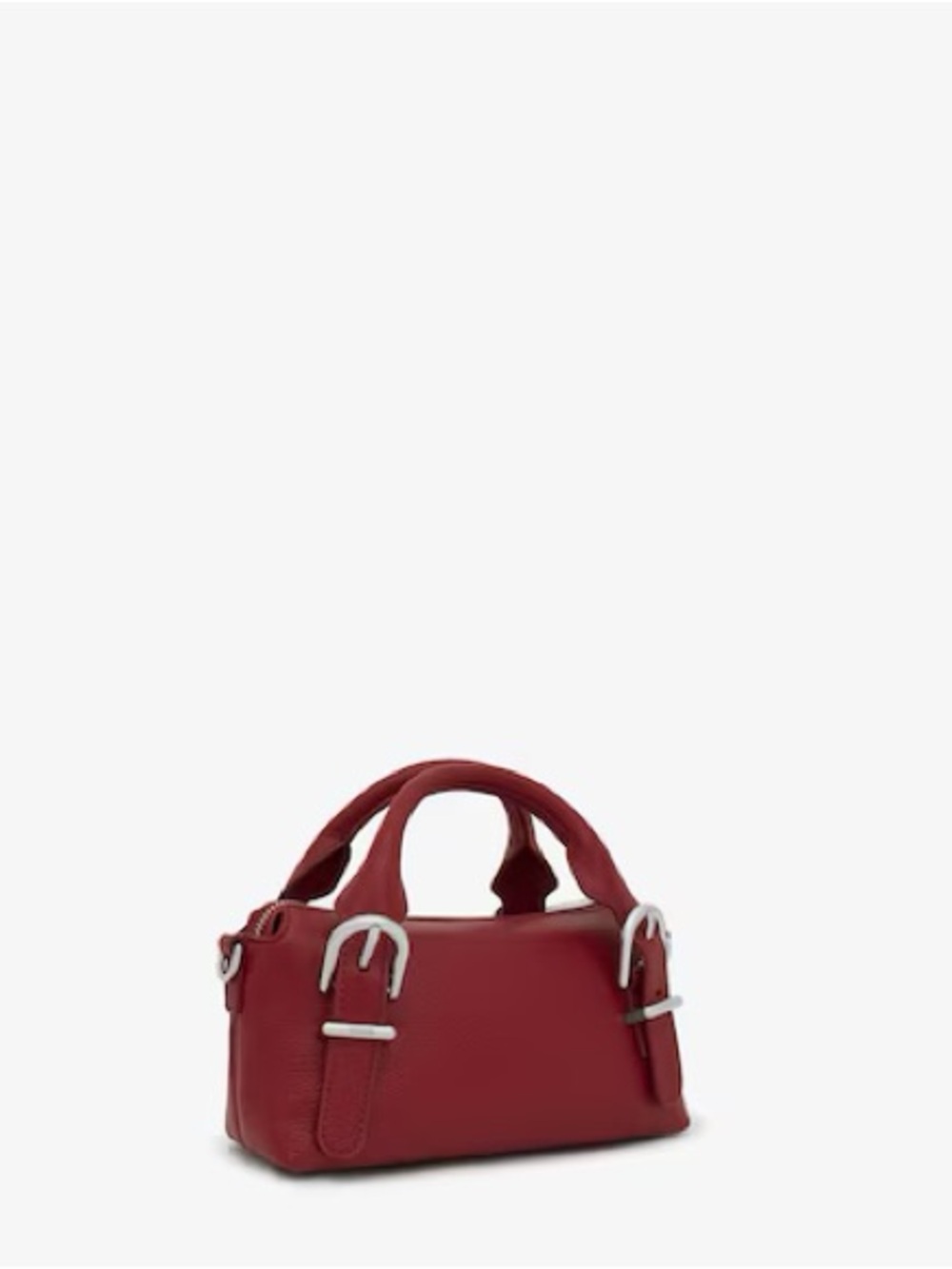 TOUS SMALL BURGUNDY-COLORED LEATHER BOWLING BAG - Picture 6 of 7